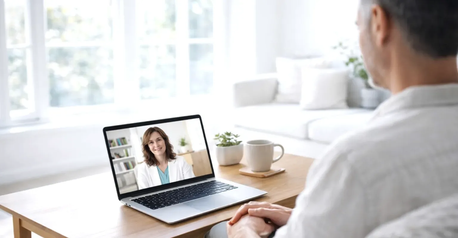 A Telehealth consultation in progress