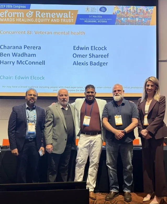 March Ahead presenters at the RANZCP Congress 2026 veteran mental health symposium